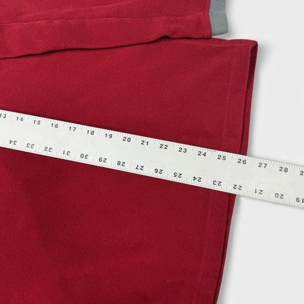 The North‎ Face Fleece Crew Neck Pullover Mens Medium Sleeve Pocket Red